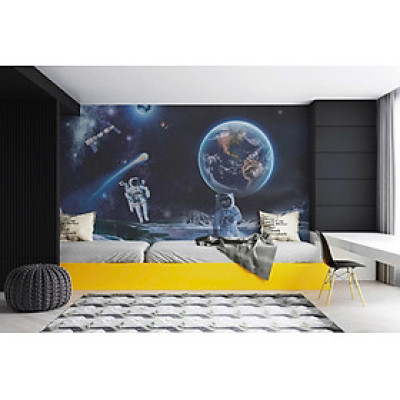 (HCM) Tranh dán trần, dán tường 3d hành tinh, vũ trụ galaxy 2 có sẵn keo,dễ dán(có in theo kích thước yêu cầu)