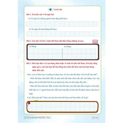 Sách - Bài Tập Hằng Ngày Tiếng Việt 3 - Tập 1 - Cánh Diều (1 cuốn)