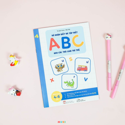 Bộ sách 05 cuốn Phát triển kĩ năng ( Biên soạn theo chương trình mầm non mới): Vở nhận biết và tập viết ABC qua các trò chơi trí tuệ (3+)