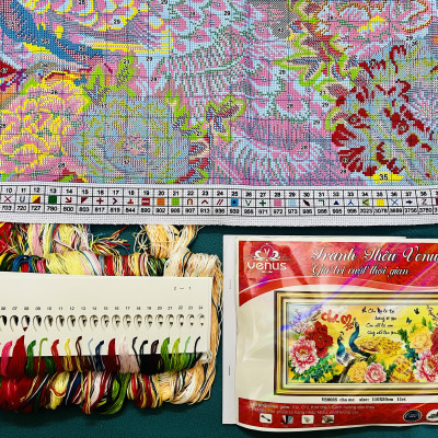 Tranh thêu kín Cha mẹ VS8035, kích thước 110 x 50 cm