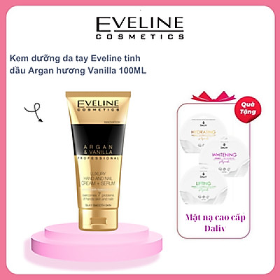 Kem dưỡng da tay Eveline tinh dầu Argan hương Vanilla 100ml_[Tặng kèm mặt nạ Hàn Quốc cao cấp]
