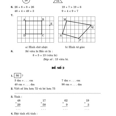 100 Đề Kiểm Tra Toán 2