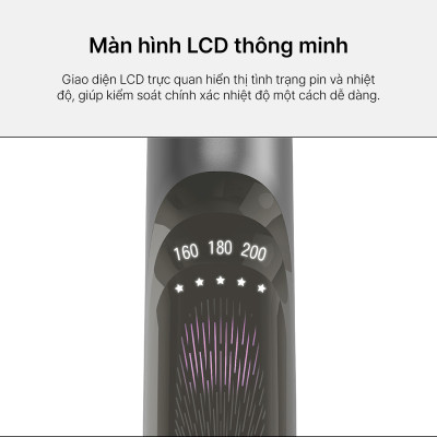Máy Duỗi Uốn Tóc Không Giây LocknLock Premium Cordless Hair ENA225DGRY, Hàng Chính Hãng - JoyMall