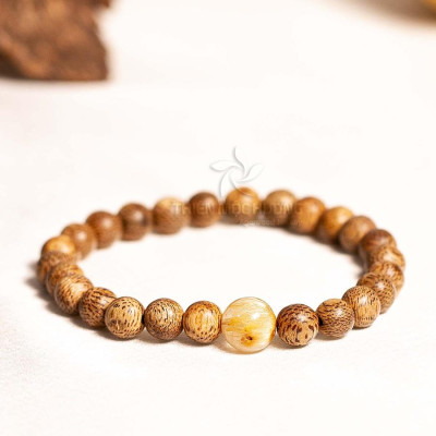 Vòng tay Trầm Hương tự nhiên Bảo Mệnh Trầm  thơm dịu nhẹ