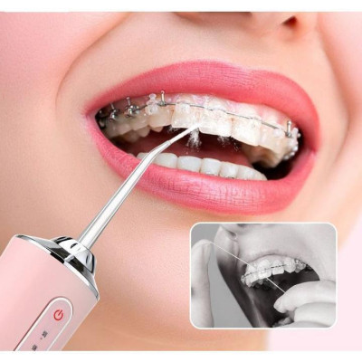 Máy tăm nước vệ sinh răng miệng cực sạch công nghệ Châu Âu - Máy Tăm nước siêu sạch Oral Irrigator kèm 4 đầu phun Nữ Women