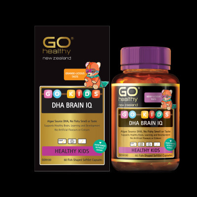 Bộ Sản Phẩm Cho Bé Khỏe, Thông Minh: GO KIDS VIR DEFENCE Immune, GO KIDS DHA Brain IQ - Hàng Chính Hãng