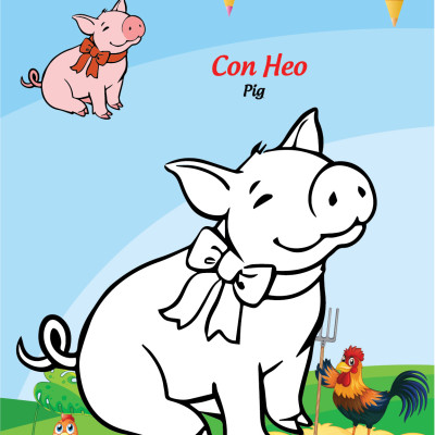 Sách - Bé tô màu và học tiếng anh theo chủ đề - Động vật nuôi