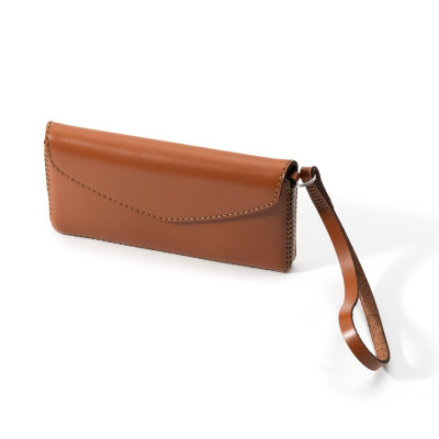 Ví da nắp nhọn cho Samsung S25 Edge, chất liệu da bò, hiệu Khắc Tên - Hàng chính hãng