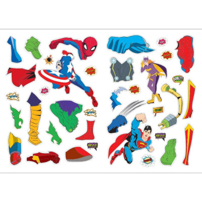 Sách - Super Heroes Siêu Anh Hùng - Dán Hình Sticker Trong Suốt - Tập 2 - Rèn Luyện IQ EQ CQ - Việt Thư