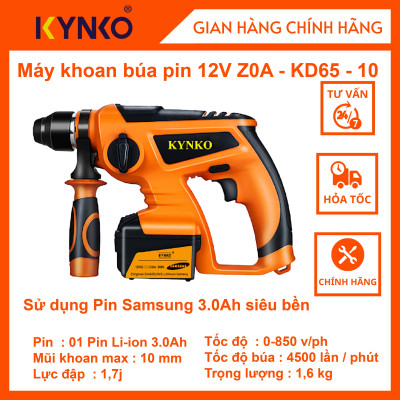 Máy khoan búa pin cầm tay chính hãng Kynko 12V Z0A- KD65 -10 # 6653 giá tốt