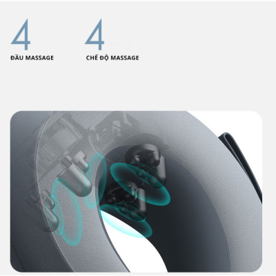 Gối massage cổ thông minh Xiaomi Mijia MJNKAM01SKS chườm ấm - Hàng nhập khẩu