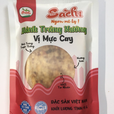 Bánh Tráng Nướng Tẩm Vị Mực Cay Sachi 45gram
