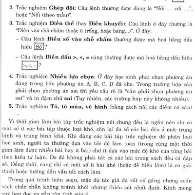 Các Dạng Bài Tập Trắc Nghiệm Toán 2 (Biên Soạn Theo Chương Trình Mới) 