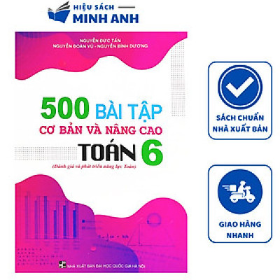 Sách - 500 bài tập cơ bản và nâng cao Toán 6