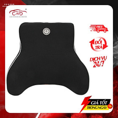 Tựa Lưng Ô Tô Cao Su Non Vải Nỉ CIND G002 Màu Đen