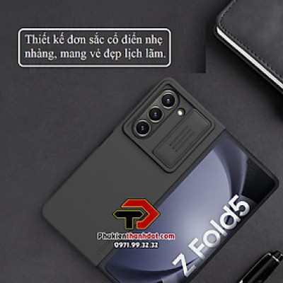 Ốp lưng dành cho SamSung Galaxy Z Fold5 chính hãng Nillkin CamShield Silky - Hàng chính hãng