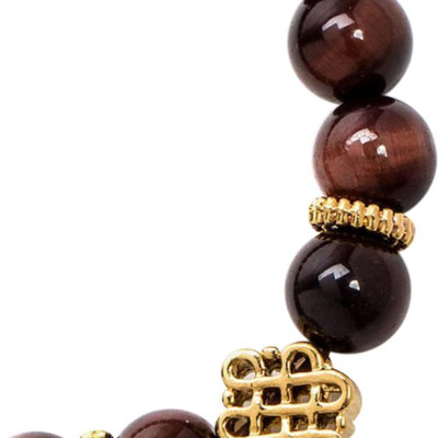 Vòng Đá Mắt Hổ Phối Charm Bạc 925 8mm Ngọc Quý Gemstones VT162