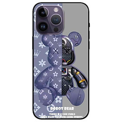 Ốp lưng dành cho Iphone 14 - Iphone 14 Plus - Iphone 14 Pro - Iphone 14 Pro Max - Gấu Bear Nửa Xanh Đen