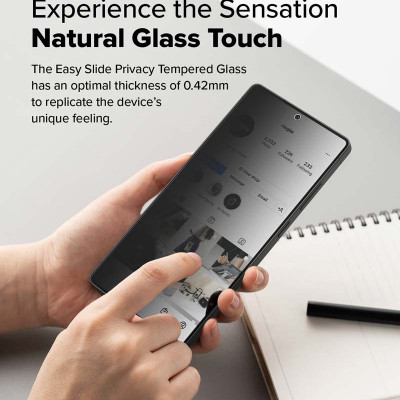 [Combo 2] Dán cường lực chống nhìn trộm cho Samsung Galaxy S25 Ultra RINGKE Easy Slide Privacy Tempered Glass - Hàng Chính Hãng