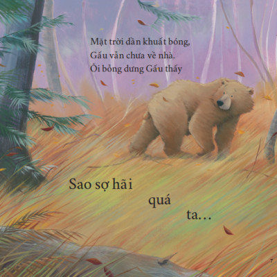 Sách tranh song ngữ Gấu sợ hãi - Ehomebooks
