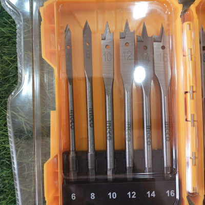 BỘ MŨI KHOAN GỖ ĐẦU DẸP 12 CHI TIẾT 6-32MM INGCO AKDL1201 - HÀNG CHÍNH HÃNG