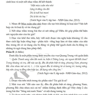 Bồi Dưỡng Học Sinh Giỏi Văn 9 Thi Vào Lớp 10 - KV