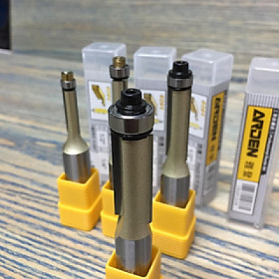 Mũi phay, mũi soi, mũi cắt cạnh thẳng ổ bi 1/2"x1/4" (D=6.35mm) Arden