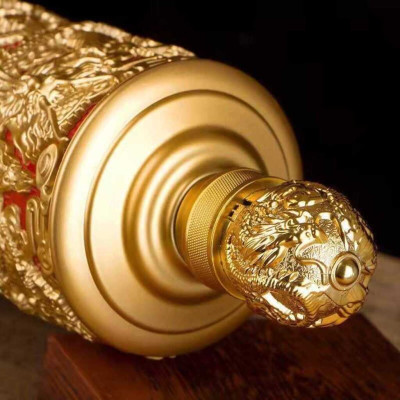 Bình Thủy Tinh Đựng Rượu 1000ml cao cấp mẫu đế vương hoa văn rồng - 4 màu lựa chọn - Chai Đựng Rượu Thủy Tinh decor – Vỏ Chai Rượu Đẹp (H2)