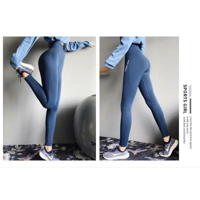 Gym, Yoga, Aerobic Nữ Dáng Dài Chất Liệu Vải Dệt Kim Co Giãn, Cạp Cao Thấm Mồ Hôi Tốt