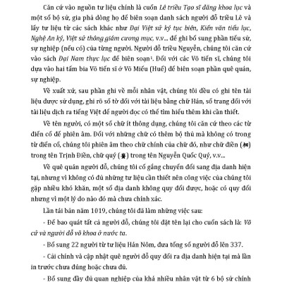 Võ Cử Và Người Đỗ Võ Khoa Ở Nước Ta 