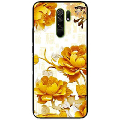 Ốp lưng dành cho Xiaomi Redmi 9 mẫu Mẫu Đơn Vàng
