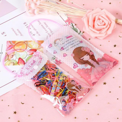 Chun buộc tóc túi zip nhiều màu xinh xắn