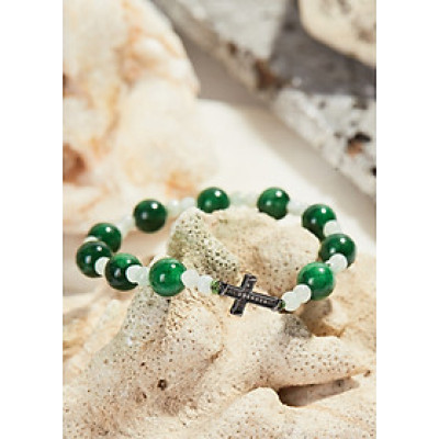 Vòng Tay Mân Côi Đá Cẩm Thạch Sơn Thủy Hạt 10mm, Ni 52 - Ngọc Quý Gemstones