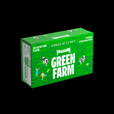 Thùng 48 hộp Sữa Tươi Tiệt Trùng Vinamilk Green Farm có đường 180ml