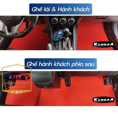 [HONDA JAZZ] Thảm Trải Sàn, Lót Sàn Ô Tô Cao Su Eudora CloudFoam Thiết Kế Theo Xe Dành Cho Xe HONDA JAZZ, Chống Nước, Không Mùi, Ngăn Bụi Bẩn, Dễ Vệ Sinh - Hàng Chính Hãng