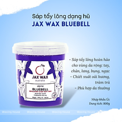 Sáp tẩy lông ấm dạng hũ Jax Wax Australia Bluebell 800gr