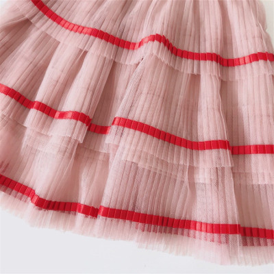 Váy đầm cầu vồng bé gái, chân váy 3 tầng bồng xinh xắn, họa tiết thêu nổi rực rỡ, chất đẹp mát | MV24