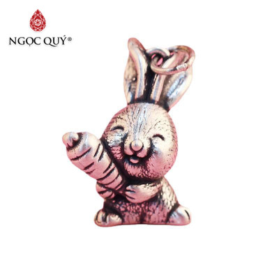 Charm treo thỏ cà rốt - Ngọc Quý Gemstones