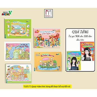 Sách Tô Màu - Baby Three 12 Con Giáp + Capybara Và Mèo Cam + Thị Trấn Nhỏ + Tết Và Lễ Hội + Mèo Cam Và Hamster - Combo 5 Cuốn - Minh Thắng