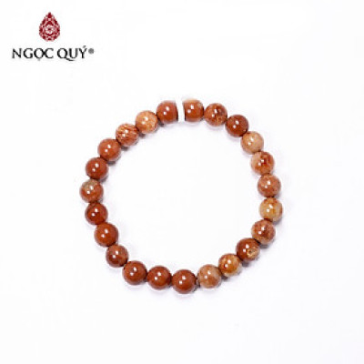 Vòng tay trơn đá san hô hóa thạch mệnh hỏa, thổ - Ngọc Quý Gemstones