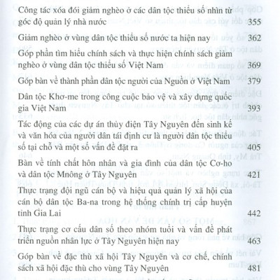 Góp Phần Nghiên Cứu Phát Triển Bền Vững Các Dân Tộc Thiểu Số Tại Chỗ Vùng Trường Sơn Tây Nguyên