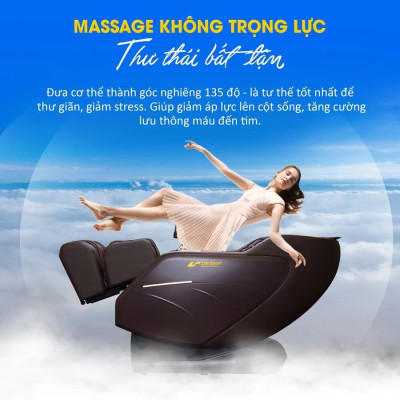 Ghế Massage Lifesport LS-369, Ghế Massage 4D Có 12 Chương Trình Tự Động Và 6 Kỹ Thuật Điêu Luyện