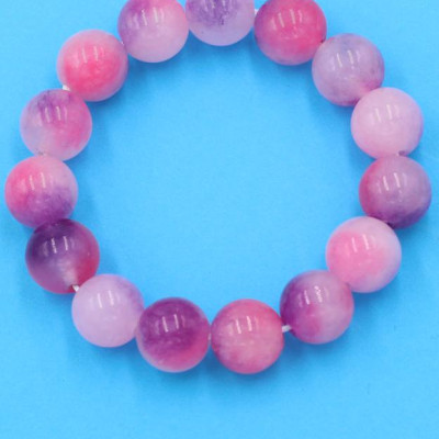 Chuỗi đeo tay - thạch anh hồng tím 13 ly - hợp mệnh Hỏa, mệnh Thổ