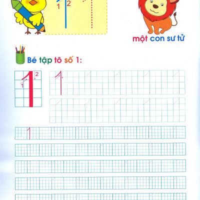 Chuẩn Bị Cho Bé Vào Lớp 1 - Tập Tô Và Tập Viết Chữ Số (Quyển 2) (Tái Bản 2020)