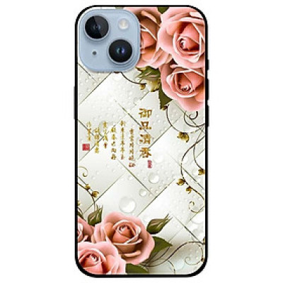 Ốp lưng dành cho Iphone 14 - Iphone 14 Plus - Iphone 14 Pro - Iphone 14 Pro Max - Hoa Hồng Nền Sọc
