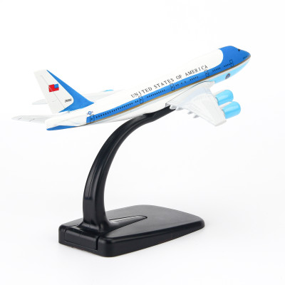 Mô Hình Máy Bay Trưng Bày Boeing 747 Air Force One Everfly (Trắng Xanh Nhạt)