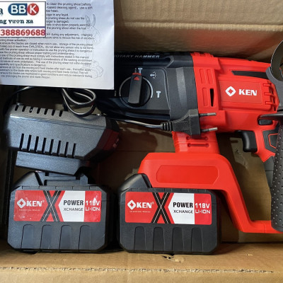 [LOẠI 1] Máy Khoan Đục Bê Tông 199V - 3 Chức Năng: Khoan, khoan búa, đục - Động Cơ Không Chổ Than 100% Lõi Đồng