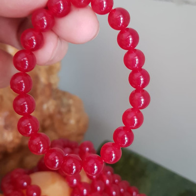 Vòng tay nữ đá mã não đỏ hạt 8mm tươi đậm bóng đẹp Nữ mệnh hỏa mệnh thổ đeo đẹp xinh xinh tay Vòng màu này Nữ lớn nhỏ bé đeo được hết đeo vòng đỏ cho may mắn cả năm xinh đẹp tay ạ