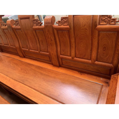 Bộ bàn ghế Âu Á hộp cuốn thư gỗ hương đá