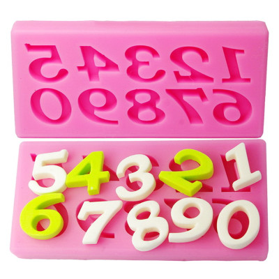 Khuôn silicon làm rau câu, socola 10 số từ 0 đến 9 - Mã số 1138
